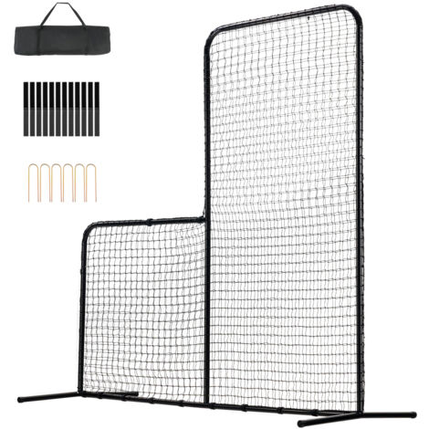 Mophorn Baseball di Tipo L per Gabbia da Battitura, 84" x 38" x 84" Ombrello di Sicurezza per Baseball e Softball, Rete da Battente Portatile con Borsa per il Trasporto e Picchetti da Terra