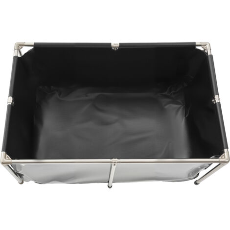 Mophorn Bassin à poissons hors sol, capacité de 480 L, étang en toile PVC avec panneau transparent, structure en acier inoxydable et vanne de vidange, idéal pour l'élevage de poissons rouges