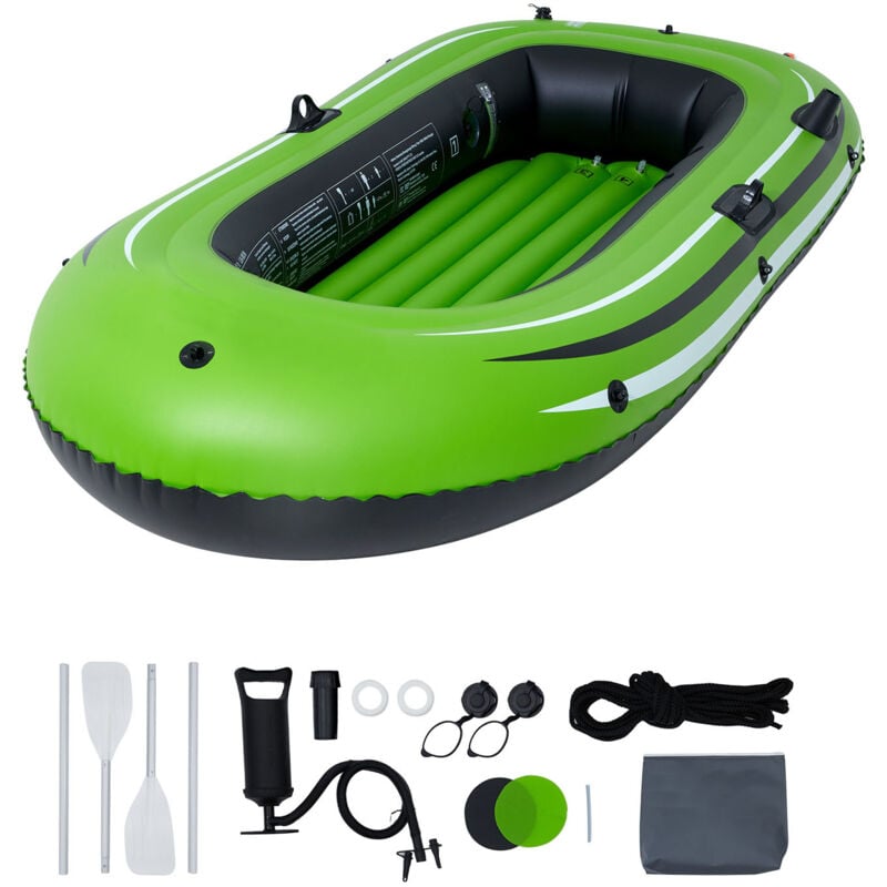 Mophorn - Bateau gonflable bateau de pêche gonflable pour 2 personnes. Kayak de radeau portable en pvc robuste. Comprend des rames en aluminium de