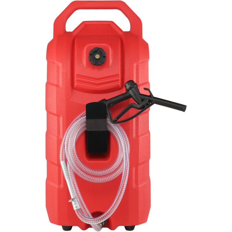 Mophorn - Bidon de carburant de 16 gallons, réservoir de stockage de gaz portable de 7,8 L/min avec pompe à main et roues en caoutchouc, récipient de