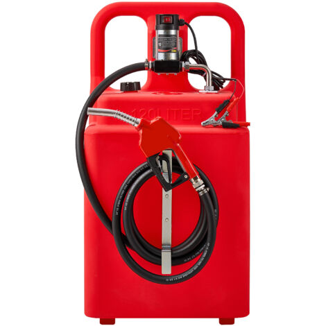 Mophorn Bidon mobile pour diesel et kérosène, capacité de 121 L, réservoir équipé d'une pompe électrique 12 V CC débitant 37,8 L/min, avec tuyau de distribution de 4 m et buse à arrêt automatique