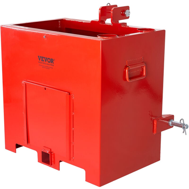 Vevor Boite a Ballast 3 Points pour Tracteur Categorie 1 Caisse de Lestage Capacite de Charge 363 kg pour Recepteur deAttelage 50,8 mm, Contrepoids
