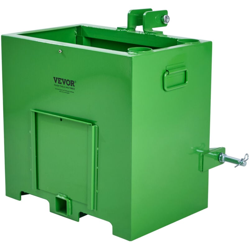 VEVOR Boite a Ballast 3 Points pour Tracteur Categorie 1, Caisse de Lestage Capacite de Charge 363 kg pour Recepteur deAttelage 50,8 mm, Contrepoids