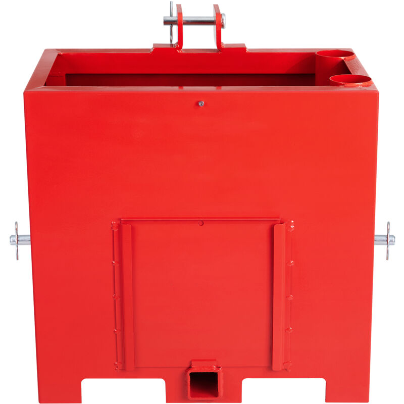 Mophorn - Boîte de ballast pour tracteur à 3 points de catégorie 1, capacité de 800 lb, récepteur d'attelage de 2'', volume de 5 pieds cubes, acier