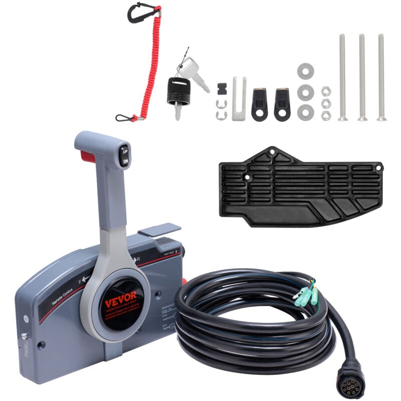 Mophorn - vevor Boitier de Commande a Distance Hors-bord Compatible avec Yamaha pt 4 Temps 703-48205-16, Commande deAccelerateur de Bateau a Montage
