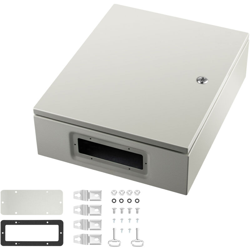 Boîtier en acier nema, boîte électrique étanche nema 4X 20 x 16 x 6'', boîte de jonction extérieure/intérieure anti-poussière IP66 avec plaque de