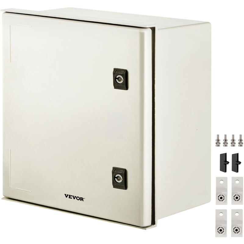 Vevor Boitier en fibre de verre nema, 40x40x20 cm, coffret armoire electrique nema 4X, IP66 etanche et anti-poussiere, boite de jonction electrique