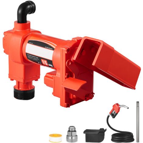 Mophorn Bomba para Transferencia de Combustible, 57 L/min, equipada con boquilla automática y manguera de descarga, ideal para gasolina, diésel y queroseno