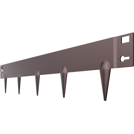 Mophorn Bordatura in Metallo Antiruggine per Giardino, Bordatura Flessibile e Durevole per Prato, Facile da Montare, Separatore per Aiuole da Cortile, Marrone 5 Pezzi 990 x 156 x 1,5 mm