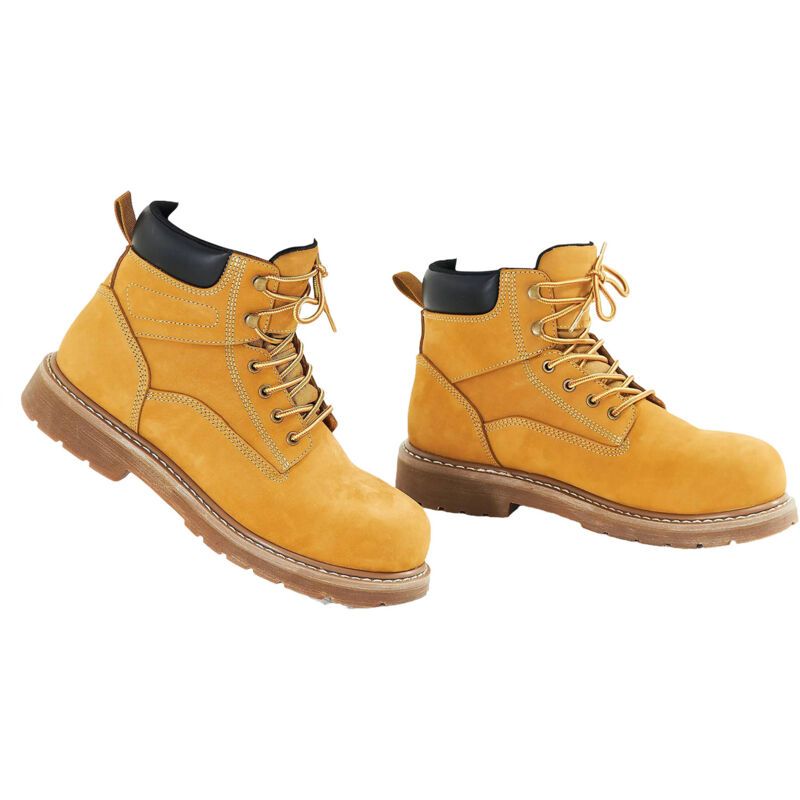 Bottes de travail à embout acier – Pointure 42 (Royaume-Uni). Imperméables, antidérapantes, semelle légère et respirante. Idéales pour la