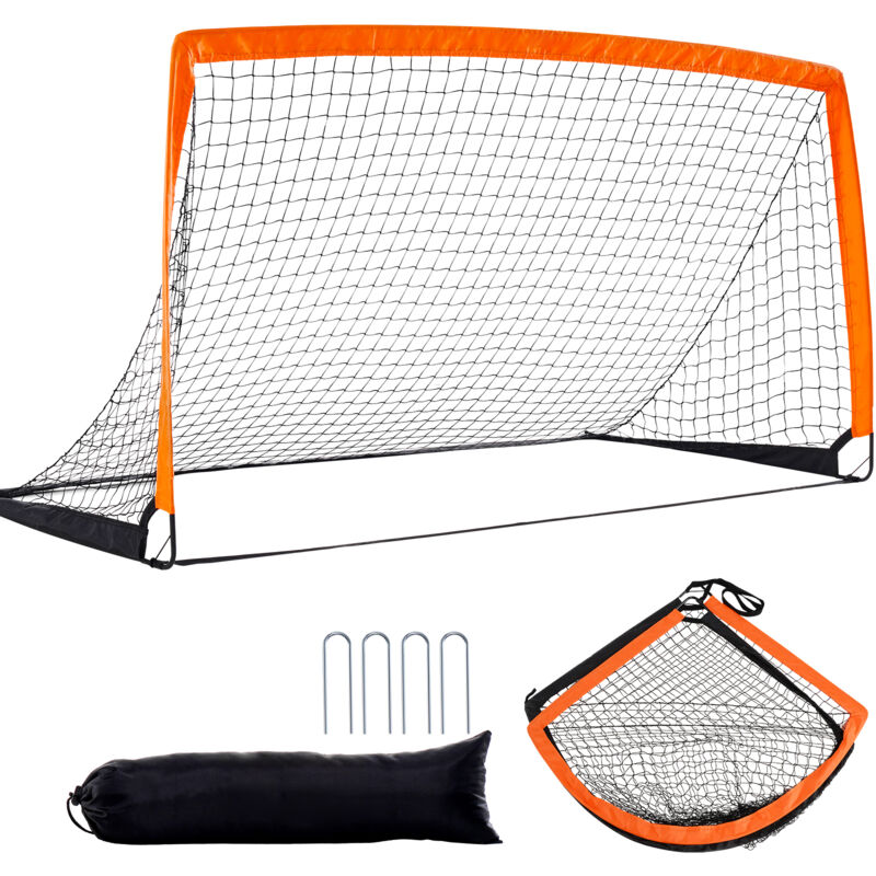 But de soccer portable , filet de soccer pour enfants de 6,5 x 3,25 pieds, ensemble de buts d'entraînement pliables et escamotables pour une