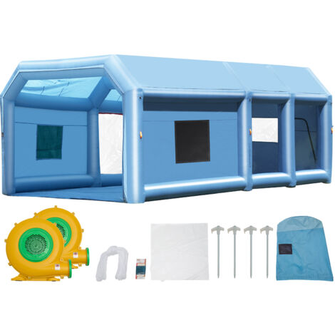 Mophorn Cabina de Pintura Inflable de 7 x 4 x 2,75 m con Potentes Sopladores de 750 W+480 W y Sistema de Filtro de Aire, Cabina de Pintura para Camiones Pequeños, Motocicletas grandes, SUV Medianos