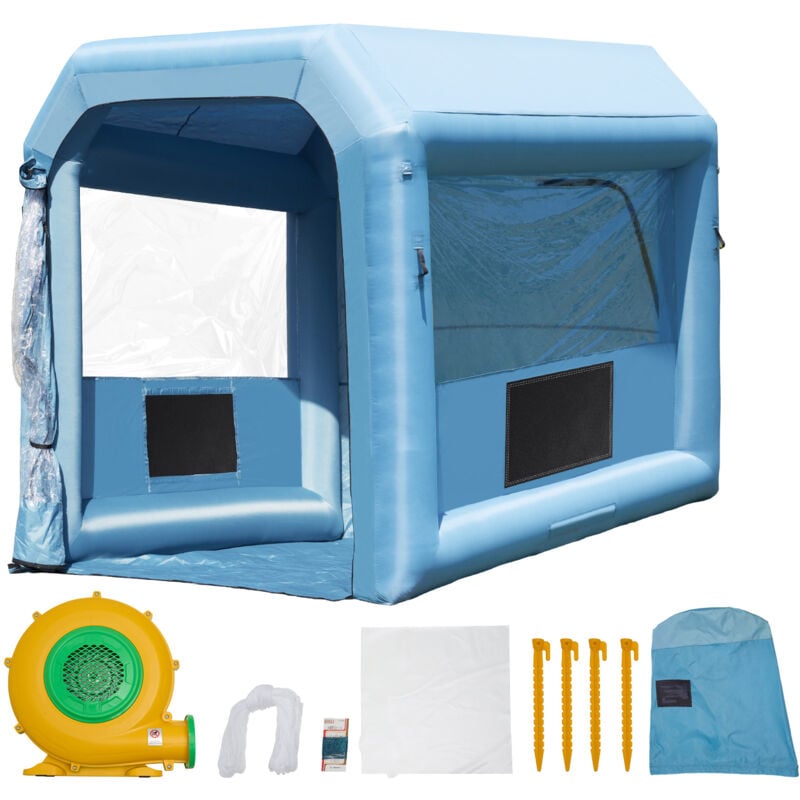 Cabine de peinture gonflable - 9,8 x 8,2 x 8,2 pieds, souffleur 550 w, pour la peinture de motos et de petits objets - Mophorn
