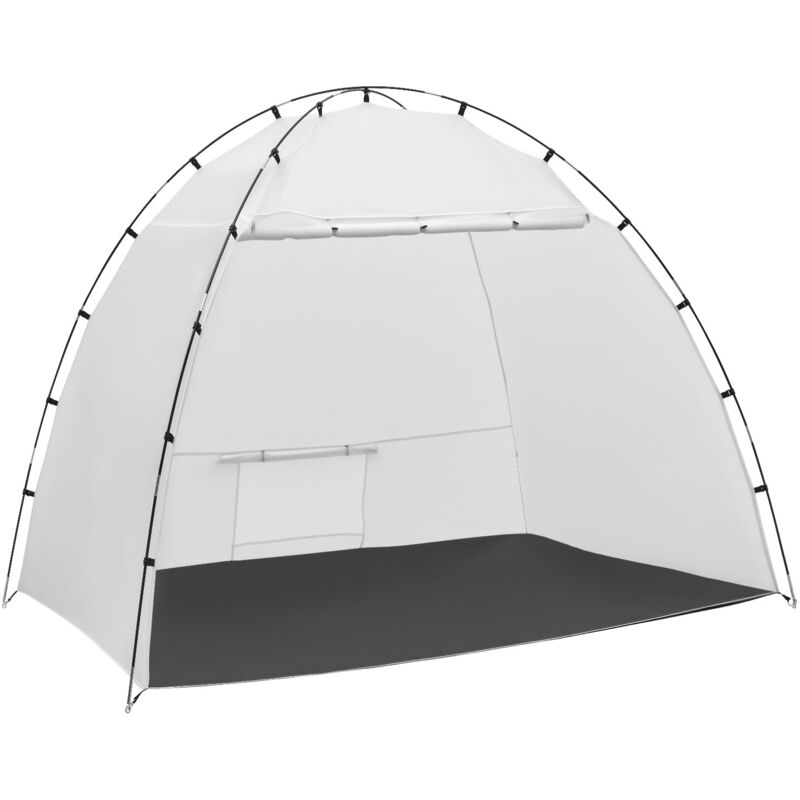 Mophorn Cabine de peinture portable 233x172x190 cm, tente de pulvérisation avec sol intégré et écran en maille, en tissu Oxford, idéale pour meubles,