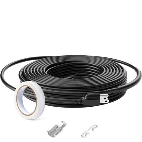 Mophorn Cable calefactor autorregulable para tuberías, 9 m, 16 W/m, para protección contra congelamiento