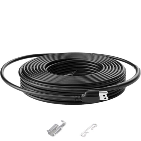 Mophorn Cable calefactor de tuberías autorregulable de 15 m, cinta térmica para tuberías de 16 W/m, protege las tuberías contra la congelación, derrite la nieve en el techo, canalones