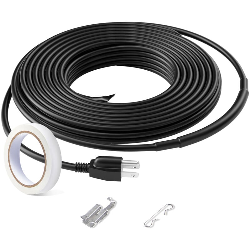 Câble chauffant autorégulant pour tuyaux , ruban chauffant de 4 m, 16 W/m pour la fonte de la neige des tuyaux et des toits, protection contre le gel