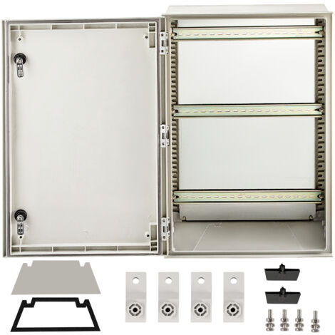 Mophorn Caja de Acero NEMA Caja Electrica de Fibra de Vidrio NEMA 4X de 60 x 40 x 23 cm IP66 a Prueba de Agua y Polvo Caja de Conexiones Electricas para Exteriores Interiores con Placa de Montaje