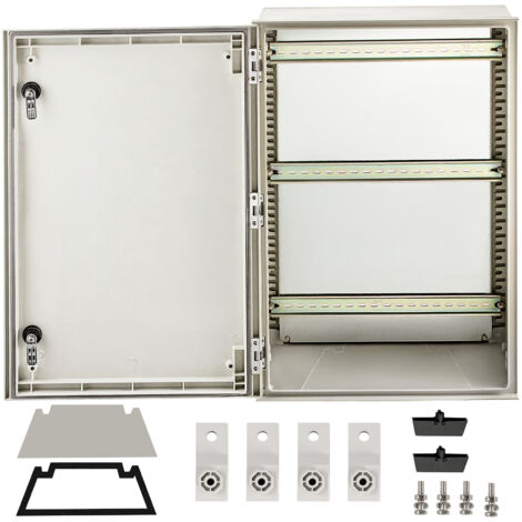 Mophorn Caja de Acero NEMA Caja Electrica de Fibra de Vidrio NEMA 4X de 60 x 40 x 23 cm IP66 a Prueba de Agua y Polvo Caja de Conexiones Electricas para Exteriores Interiores con Placa de Montaje
