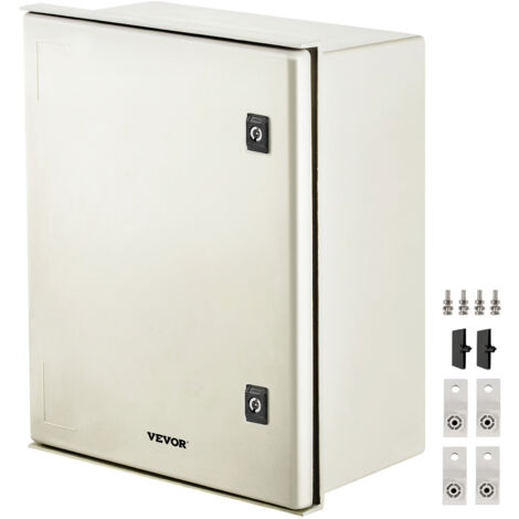 Mophorn Caja NEMA 50 x 40 x 20 cm Caja electrica de acero de fibra de vidrio Caja de conexiones con bisagras IP66 impermeable y a prueba de polvo para uso en interiores y exteriores con placa de monta
