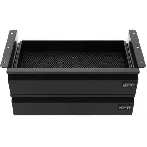 Mophorn Cajón de 40,6 cm de ancho para debajo del escritorio. Deslizable. Organizador de almacenamiento oculto de 2 niveles para escritorio (45,7 x 23,8 x 20,3 cm).