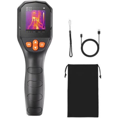 Mophorn Caméra thermique avec résolution TISR 240x180 pixels, imageur infrarouge 96x96 pixels, fréquence de rafraîchissement 25 Hz, -20 °C à 550 °C, 4 modes d'imagerie et 6 palettes de couleurs