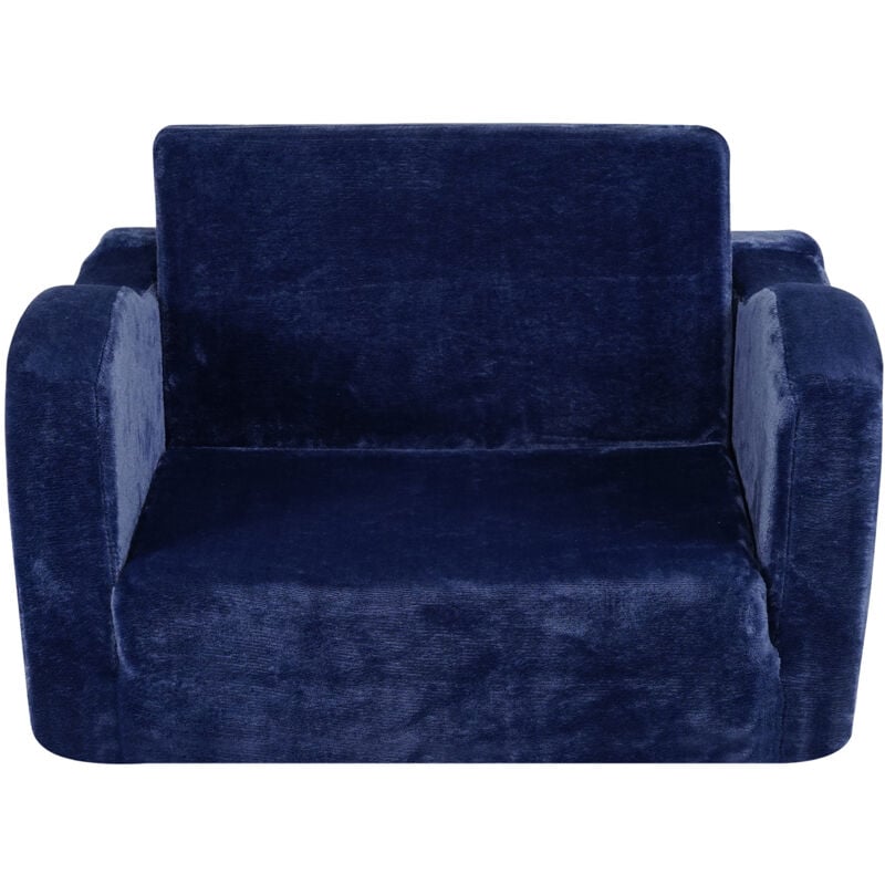 Canapé pour tout-petits 2 en 1, canapé-lit convertible et chaise longue, chaise pour enfants, meubles de salle de jeux pour garçons et filles, bleu