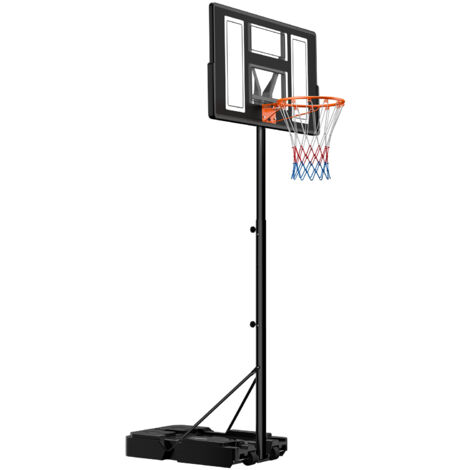 Mophorn Canestro da basket per esterni con altezza regolabile fino a 3,05 m, dotato di ruote e tabellone in PC da 1117,6 mm, ideale per cortili e piscine