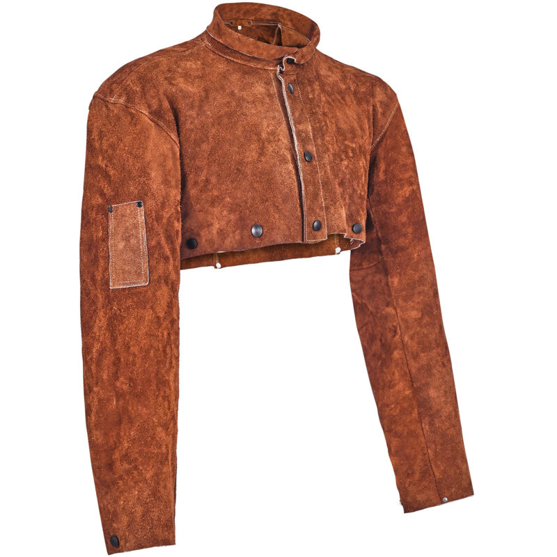 Mophorn Cape de soudage en cuir, équipement de sécurité en cuir de vache ignifuge et durable pour hommes et femmes, protection résistante à la