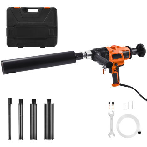 Mophorn Carotteuse à Diamant Diamètre de Perçage 20-160 mm, Perceuse à Béton Portative 2000 W, Vitesse Réglable 0-1800 tr/min, Utilisation Sèche et Humide, avec 4 Forets, Filetage UNC1 1/4-7