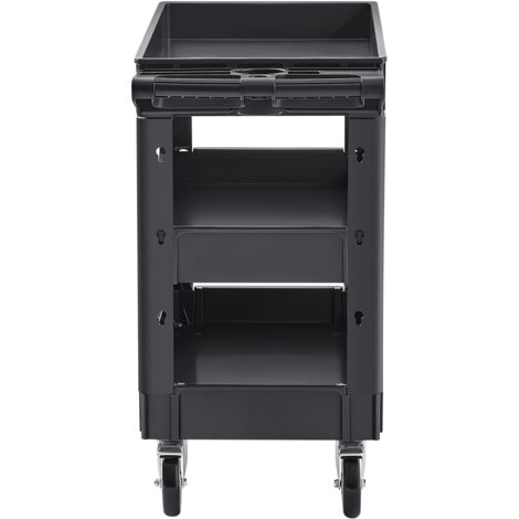 Mophorn Carrello di Servizio 103x43,5x85,7cm Carrello a Mano Multiuso 3 Ripiani Capacita Totale 249kg,Carrello a Portata Ruote Girevoli 360° 2 Ruote con Freni, Carrello Portaoggetti da Garage Giardino
