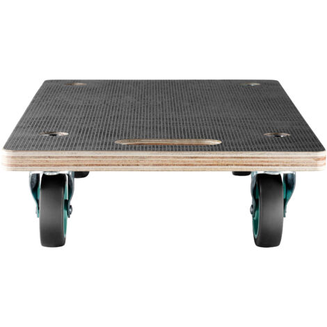 Mophorn Carrello per Mobili, Capacità di Carico di 250 kg, Carrello Piatto Rettangolare con 4 Ruote Silenziose in TPR, Ideale per Pianoforte, Divano, Lavatrice e Frigorifero, Set da 2, Nero