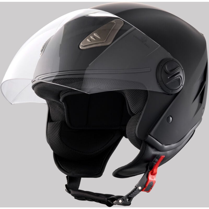 Casque de moto, 3/4-Face, Smart Street abs et casque haute densité avec communications Bluetooth et lentille interchangeable, approuvé dot pour les
