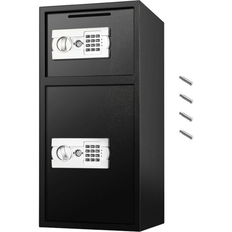 Mophorn Cassetta di sicurezza di sicurezza a doppia porta grande 2,6 piedi cubi in acciaio con serratura digitale per denaro, pistole, gioielli - Nero