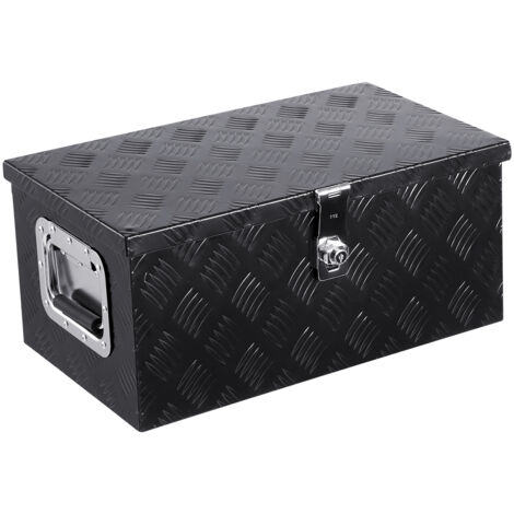 Mophorn Cassetta portautensili in alluminio per cassone di camion, dotata di maniglia laterale e serratura con chiavi, ideale per organizzare rimorchi e camper, dimensioni 50,8 x 30,5 x 24,1 cm