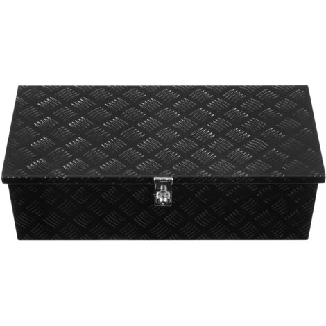 Mophorn Cassetta portautensili in alluminio per cassone di camion, dotata di maniglia laterale e serratura con chiavi,dimensioni 76,2 x 330,2 x 243,84 mm, colore nero