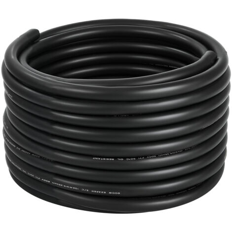 Mophorn Cavo di Alimentazione Portatile, 15,24 m 10AWG, 3 Conduttori, Cavo Elettrico SOOW 600V, Filo per Uso Industriale con Rivestimento in Gomma CPE Resistente