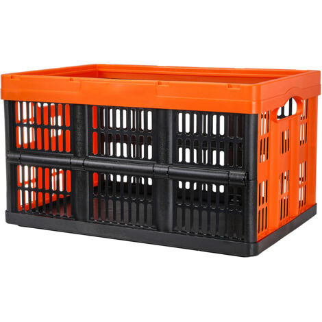 Mophorn Cestini portaoggetti pieghevoli in plastica,45L, confezione da 3,contenitori pieghevoli e impilabili con manici, resistenti per vestiti, giocattoli,libri, scarpe e organizzazione della spesa