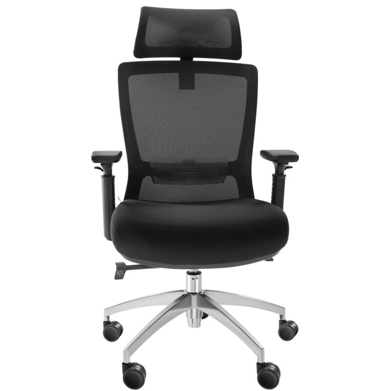 Mophorn - Chaise de bureau ergonomique, chaise de bureau réglable avec siège en maille, siège coulissant, support dorsal et lombaire, chaise