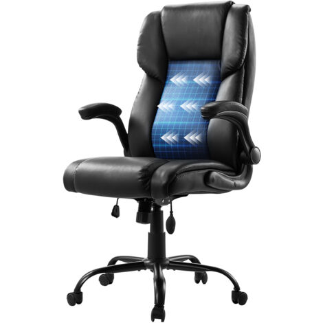 Mophorn Chaise de direction  - Dossier haut avec fonctionnalités avancées, noir, pour un confort et un soutien ultimes au bureau, aux études, aux jeux