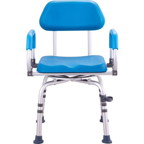 Mophorn  Chaise de douche pivotante à 360°, siège réglable avec bras pivotants et siège de bain rembourré, chaise de baignoire rotative antidérapante pour personnes âgées, handicapées