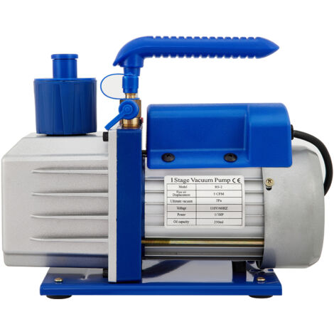 Mophorn  Chambre à vide et pompe à un étage 5 Gal 5CFM 1/3HP, 5 Pa, AC230V, 50Hz, pour la climatisation domestique, l'entretien automobile et l'emballage sous vide.