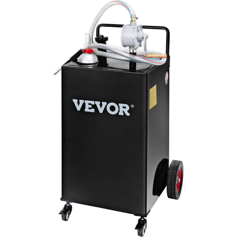 Mophorn - vevor Chariot de carburant, 35 gallons, reservoir de stockage deessence 4 roues, pompe de transfert manuelle reservoir de carburant essence