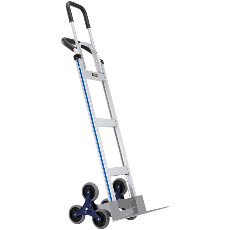 Mophorn - Chariot deEscalier 150-250 kg Diable Monte Escalier Aluminium avec Deux Poignees Cadre Integre Roues en Caoutchouc Antiderapantes Plateau