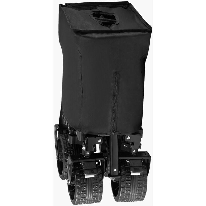 Chariot pliable avec hayon allongé, grande capacité de 450 lb et 300 l, chariot utilitaire pliable robuste avec roues tout-terrain, chariot de jardin