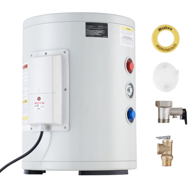 Mophorn - Chauffe-eau électrique 10 gallons - Chauffe-eau instantané sans réservoir 1,6 kW avec écran led, commande par bouton, étanchéité IPX4 pour