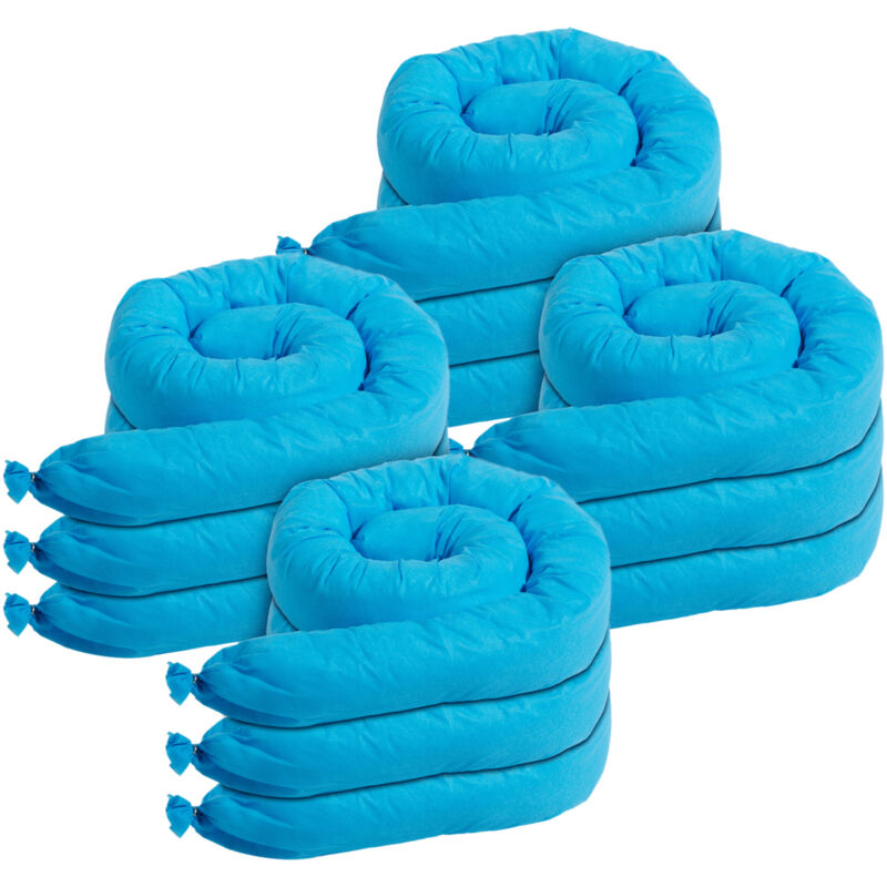 Chaussette absorbante universelle, capacité de 20 gallons, 3' x 47,24' Contrôle des déversements Résistant à la moisissure Absorbant l'eau Serpent,