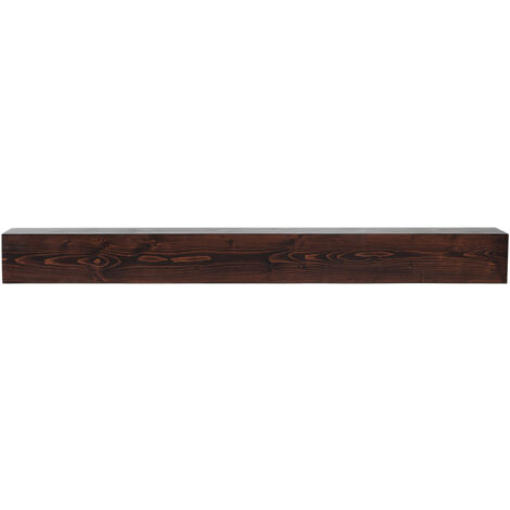 Mophorn Cheminée de cheminée , 152,4 x 20,3 x 15,2 cm, peut supporter jusqu'à 22,7 kg, cheminée en bois naturel pour cheminée, étagère murale flottante de ferme, décoration rustique marron fabriquée