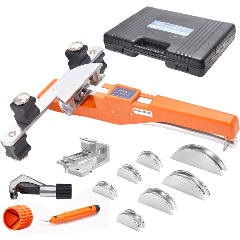 Mophorn - Cintreuse de tubes, cintreuses à cliquet de 1/4' à 7/8', outils de cintrage de tubes avant/arrière à 90° avec 7 matrices pour la réparation