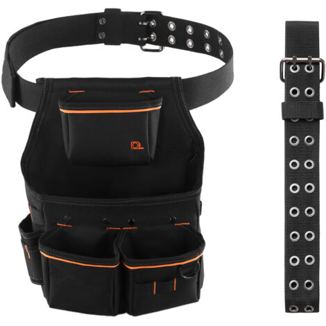 Mophorn Cintura Porta Attrezzi da Carpentiere con 14 Tasche, Borsa da Lavoro Resistente e Regolabile per Elettricisti, Carpentieri e Edilizia, Adatta a Girovita da 83 a 127 cm